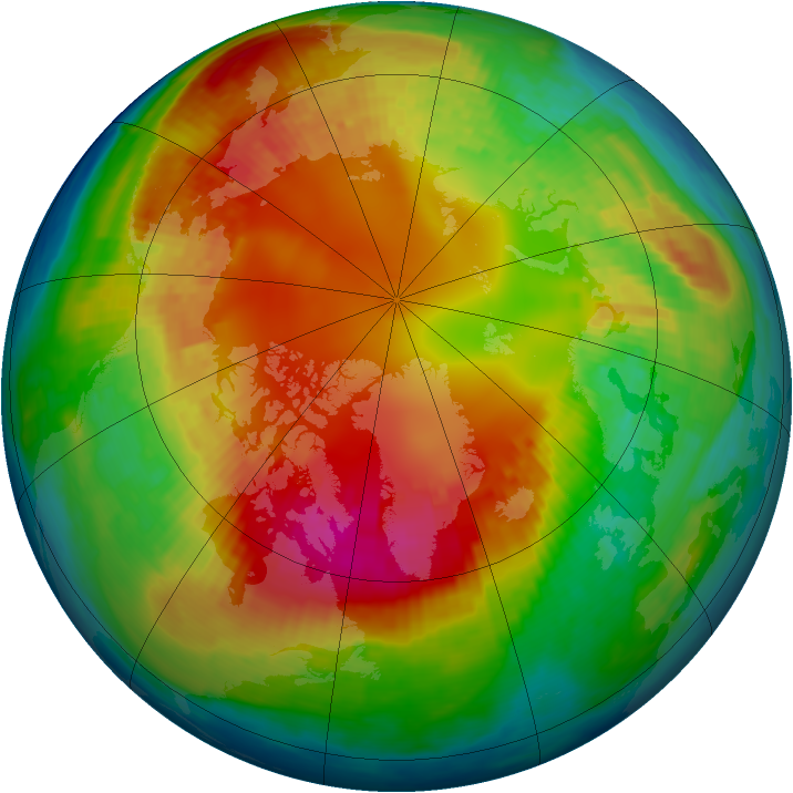 Arctic ozone map for 16 February 2002